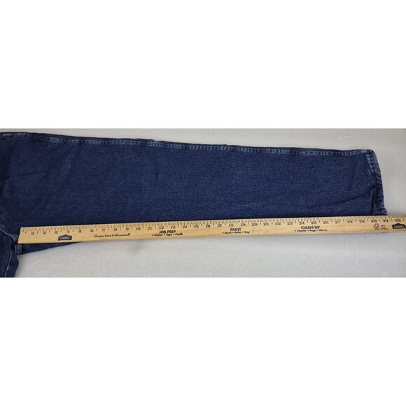 NWT Wrangler Jeans Mens 36x32 Blue Rugged Wear Green Fleece Lined Relaxed Fit - Picture 5 of 8
